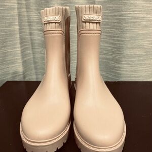 Women's Cream Ankle Boots